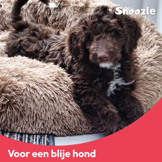 Snoozle Hundekorb - Superweich und luxuriös - waschbar - flauschig - Hundekissen - 60cm - Pink
