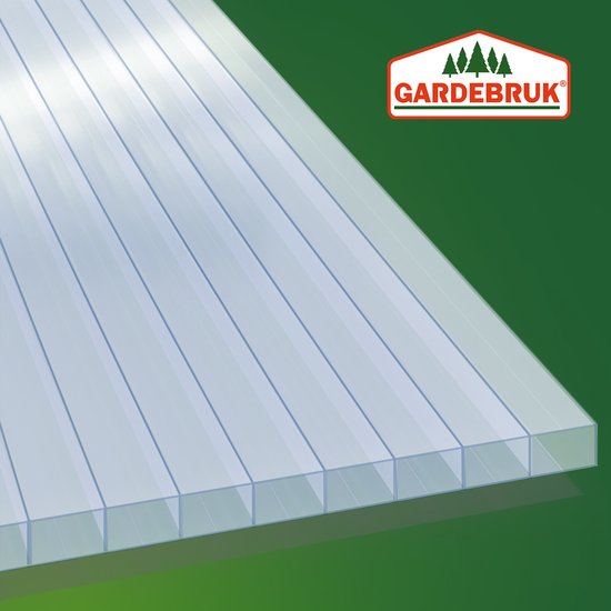 14x Polycarbonat-Platten - UV-beständig 60,5x121cm 10,25m² - Transparent