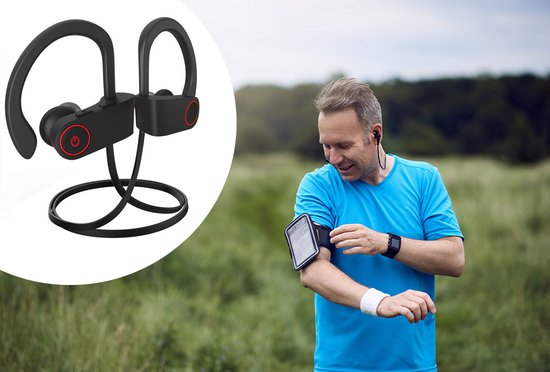 Kabellose In-Ear-Bluetooth-Kopfhörer, Sport-Headset - Kabelloses Headset - schwarz/rot U8