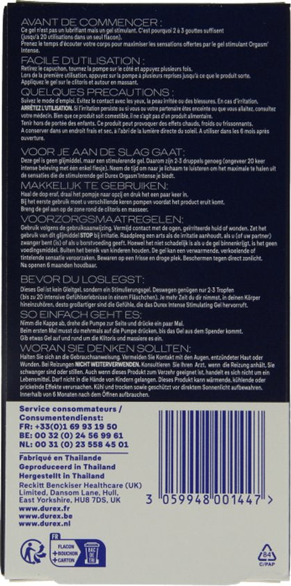 Durex - Intense Orgasm Gel - 10 ml - Stimulierendes Gel, verstärkter Orgasmus