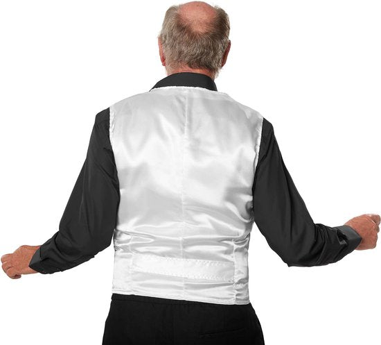 dressforfun - Paillettenweste Herren Silber XXL - Faschingskostüm Kostüm Halloween Kostüm Fasching Kostüm Partykleidung - 303970