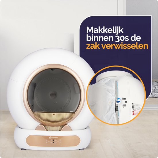 Quadruped Fresh 3 - Automatische Katzentoilette - Selbstreinigend - Gesteuert über App - 65L - inkl. Matte und 3 Rollen Sammelbeutel