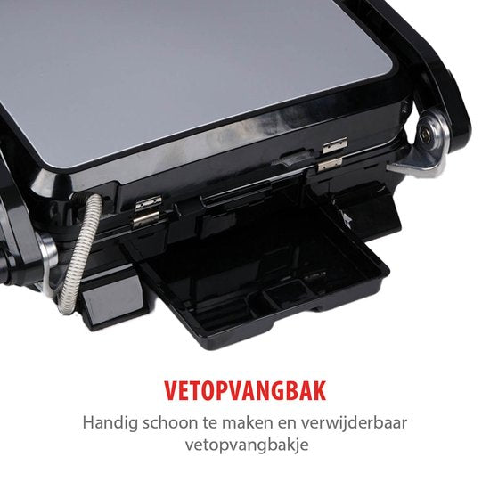 alpina Contact Grill 2100W - Sandwichgerät mit 7 Grillständern - Tischgrill mit herausnehmbaren Platten - Panini Grill 37,6 x 33,1 cm - Antihaftbeschichtung - Edelstahl/Aluminium