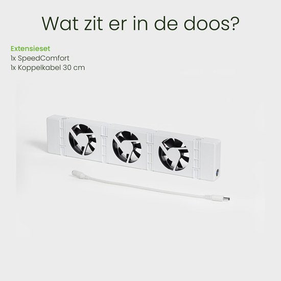 SpeedComfort Heizlüfter Erweiterungsset - Energieeffizient - Wärmt doppelt so schnell - Bis zu 22% Energieeinsparung - Einfach zu installieren - Flüsterleise - Niederländisches Produkt - Weiß