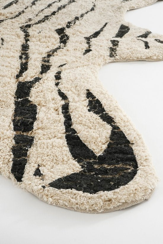 In The Mood - Vorleger Zebra - 180 x 120 cm - Kinderzimmer - Schwarz, Weiß