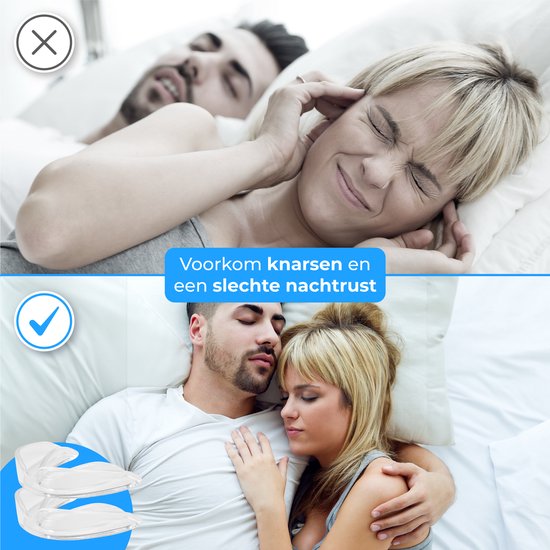 Nuvance - Anti Knirscher Set - 2 Stück - Inkl. eBook - Gebissschutz - Gegen Bruxismus und Knirschen - Zähneknirscher