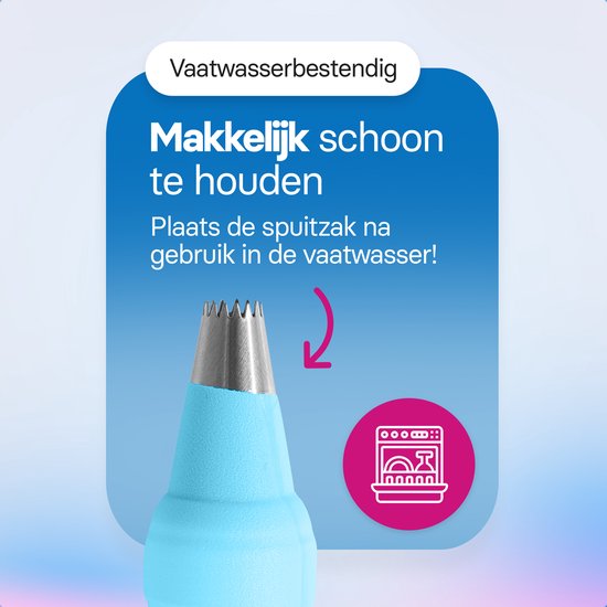 Spritzbeutel mit Tüllen | wiederverwendbar | 24 Tüllen | blau