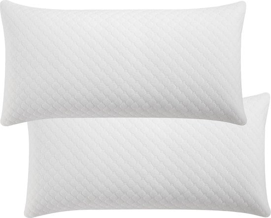 Juskys 2 Stück Kopfkissen / Schlafkissen / Kopfkissen - 40 x 80 cm - Memory Foam