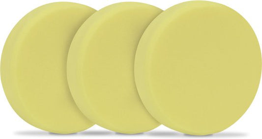 VONROC Polierscheiben/Polierschwämme für Poliermaschinen - 125mm, 3 Stück - Gelb