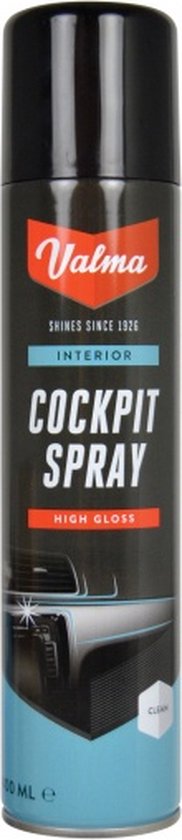 Valma Cockpitspray Hochglanz 400 ml - Reinigung für den Autoinnenraum - staubabweisend - geeignet für Kunststoff und Leder