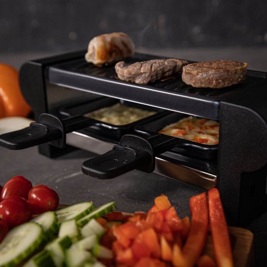 Boska Raclette Mini 220V - zum Schmelzen und Grillen - 2 Personen - Schwarz