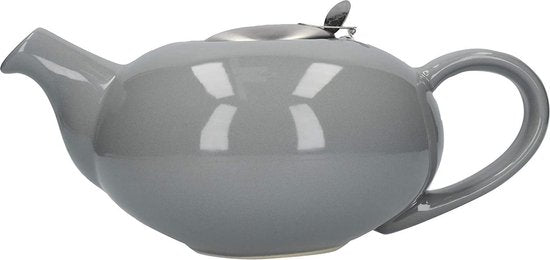 London Pottery Pebble Teekanne - mit Sieb - Keramik - 0,9 L - Hellgrau