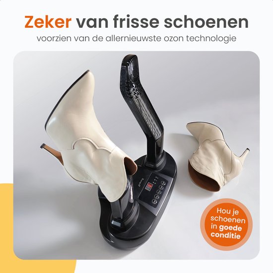 Goliving Schuhtrockner Ozone - 40 x 32 cm - Schuherfrischer - Schuhtrockner - Trocknungsfunktion - Elektrisch - Schwarz