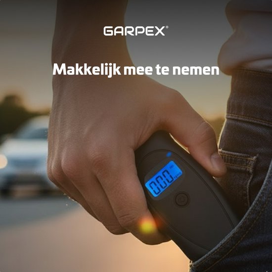 Garpex® Reifendruckmesser - Reifendruckmesser - Eingebaute Taschenlampe - Digital - Druckmesser