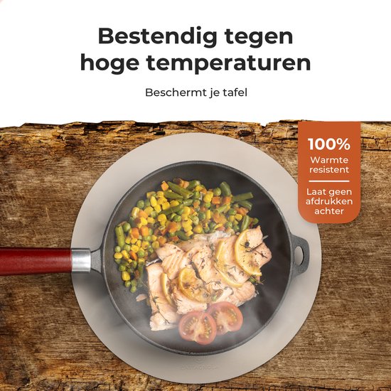 Castagnola Platzsets in Lederoptik - Rutschfeste Platzsets aus Kunstleder - Wasserabweisende Untersetzer - Untersetzer - 6 Stück - Durchmesser 38 cm - Offwhite