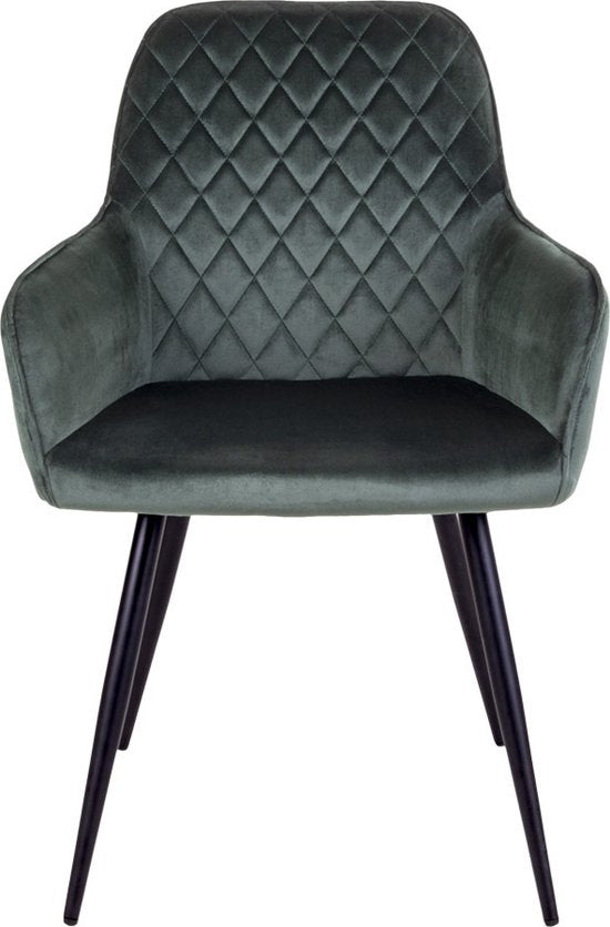 House Nordic Harbo Esszimmerstuhl Samt Grün - 2er Set
