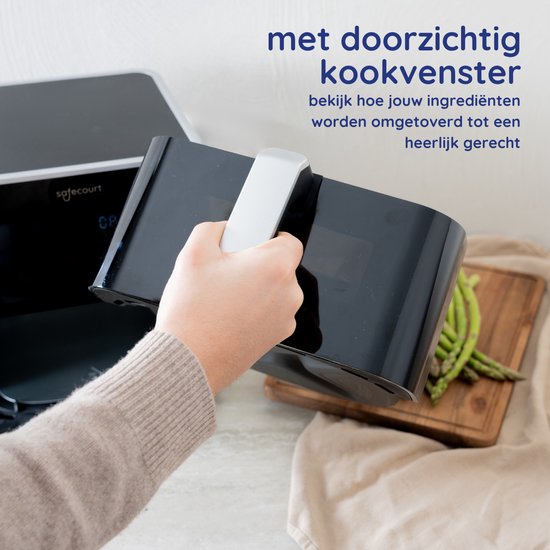 Safecourt Kitchen Airfryer XXL - Heißluftfritteuse - 1800W - 7L Kapazität - 40ÂºC bis 200ÂºC - Schwarz