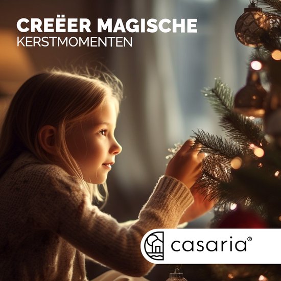 Casaria Weihnachtsbaum 180cm PVC - Schnee-Effekt Tannenzapfen - Grün-Weiß