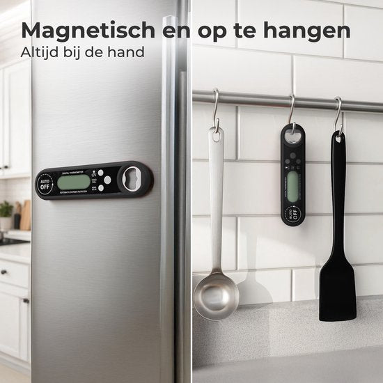Nuvance Fleischthermometer - BBQ Zubehör - Digitales Thermometer - Kochen - für Küche, Ofen, Kern, Lebensmittel & Zucker