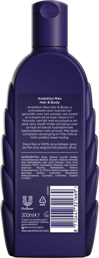 Andrélon Men Hair & Body Shampoo – 300 ml
