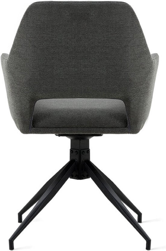 Multifurn - Esstischstuhl 'Tess' (Samt, Anthrazit, 2er Set)
