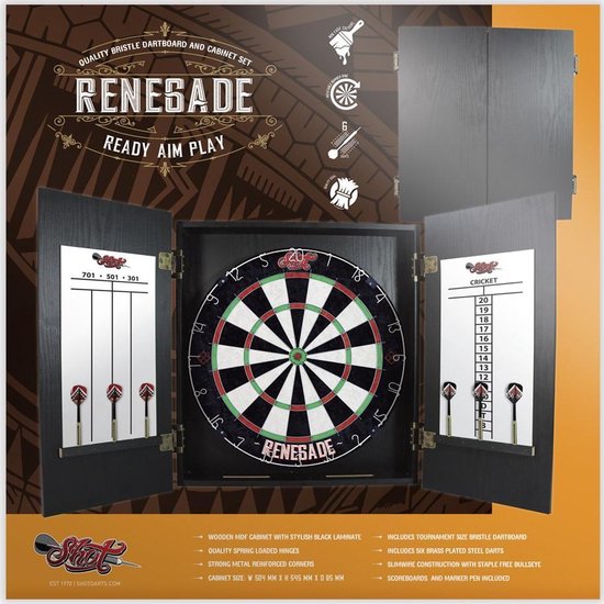 Renegate Dartscheiben-Schrank-Set Shot