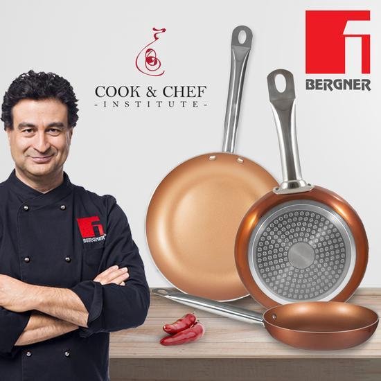 Bergner Bratpfannenset Copper Plus 20, 24 und 28 cm