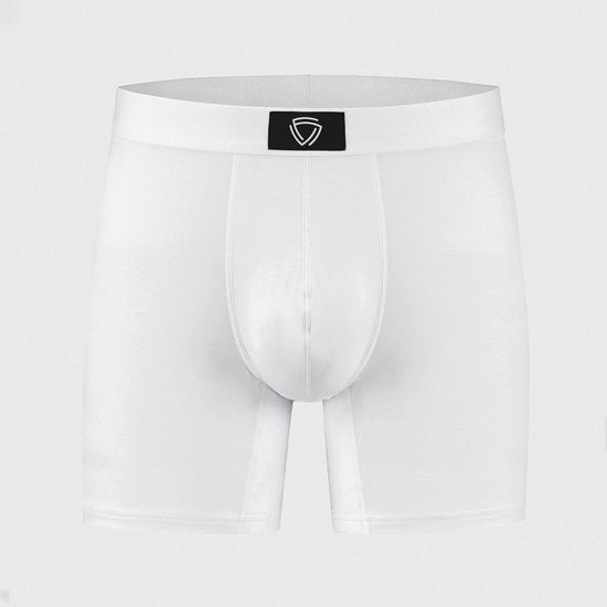 Fibershirts Anti-Sweat Boxershorts - Eingebautes Schweißpolster - Atmungsaktives MicroModal - Anti-Transpiration - Männer - Größe L - Weiß