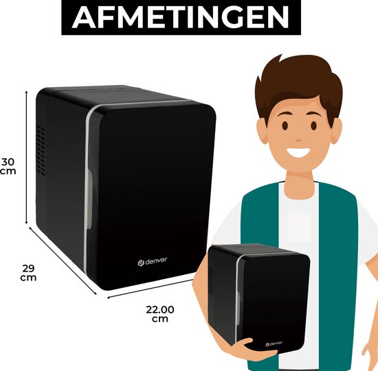 Denver Mini-Kühlschrank - Kühlung und Heizung - Hautpflege-Kühlschrank - 12v Auto-Anschluss - MFR404
