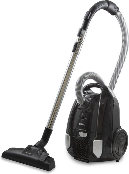 Tomado TVC3001B - Leistungsstarker Staubsauger mit Beutel - HEPA-13-Filter - Kabellänge 7 Meter - Schwarz
