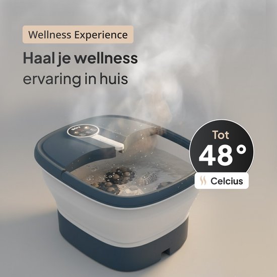 Brixy Foot Bath Automatic Massage - Fußmassagegerät - Elektrisches Fußbad - klappbar - heizt bis zu 48°C - 14L