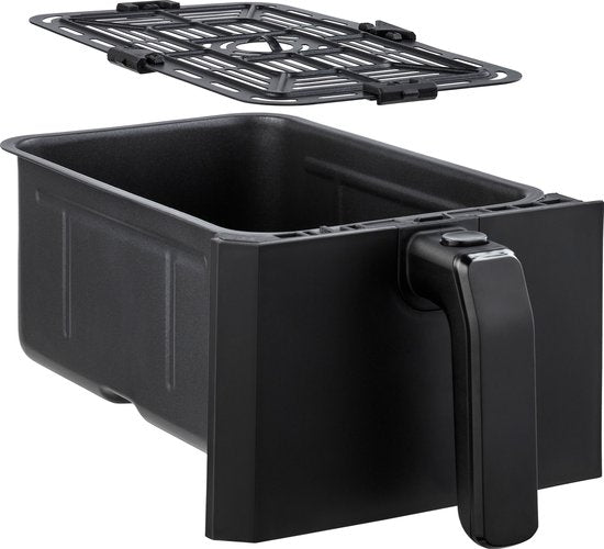 Tomado TAF8001B - Doppel-Luftfritteuse - 2 x 4 Liter Fassungsvermögen - 1700 Watt - Touch-Bedienung - 8 Automatikprogramme - Schwarz