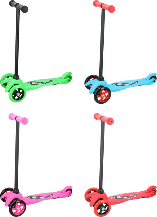 No Fear Kids Scooter - 3 Räder - Für Jungen und Mädchen - Für Kinder von 2 bis 5 Jahren - Maximalgewicht 20 kg - Lenkerhöhe 66 cm - Aluminium - Rot