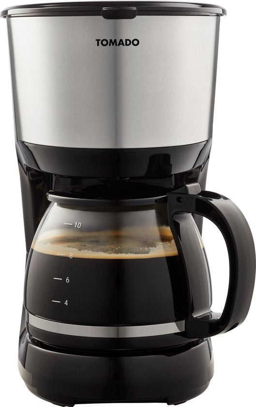 Tomado TCM1201S - Kaffeemaschine - Filterkaffee - 10 Tassen - Schwarz/Edelstahl