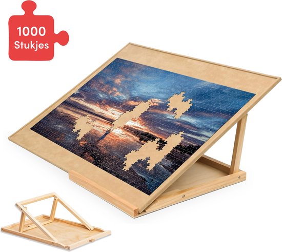 Diydash Puzzleplatte verstellbar - Für 1000 Teile - Puzzle - Tisch - Ordner - Matte - Brett - Regal - Matten - Schubladen - Sortierschalen - Koffer