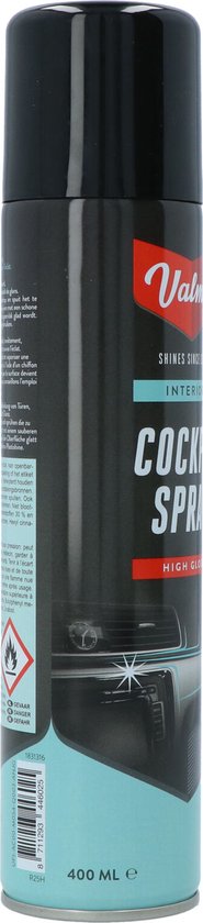 Valma Cockpitspray Hochglanz 400 ml - Reinigung für den Autoinnenraum - staubabweisend - geeignet für Kunststoff und Leder