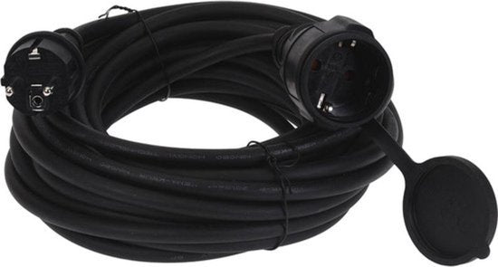 Verlängerungskabel - 10 Meter - IP44 Spritzwassergeschützt mit Absperrventil - 3x1,5mm