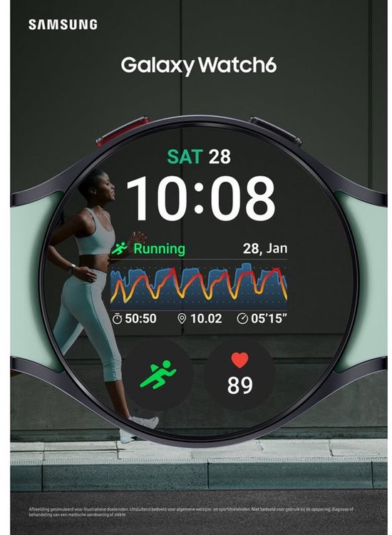 Samsung Galaxy Watch6 Serie Smartwatch Herren/Damen - Android Smartwatch - Sportuhr mit Herzfrequenzmesser - AMOLED Display - 90+ Workouts - Google Wallet - IP68