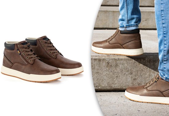 Milanoro - Bequeme Herren-Turnschuhe - Dunkelbraun - Größe 43
