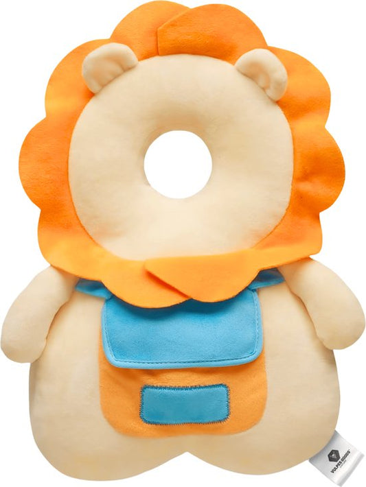 Vulpes Goods® BabyCare - Baby Kopfkissen - Baby Sicherheitskissen - Sturzrucksack - 3D Atmungsaktiv - Sicheres Laufen lernen - Löwe