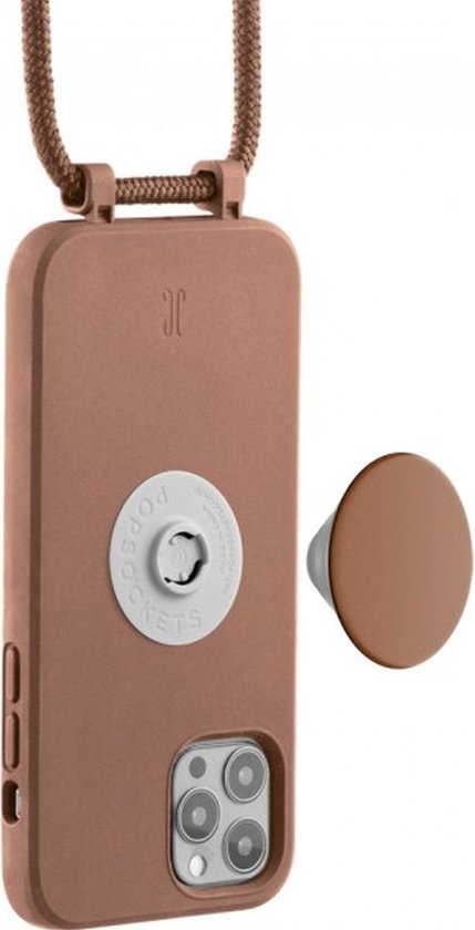 Just Elegance PopGrip Backcover Case - Geeignet für Apple iPhone 14 - Handytasche - Brown Sugar