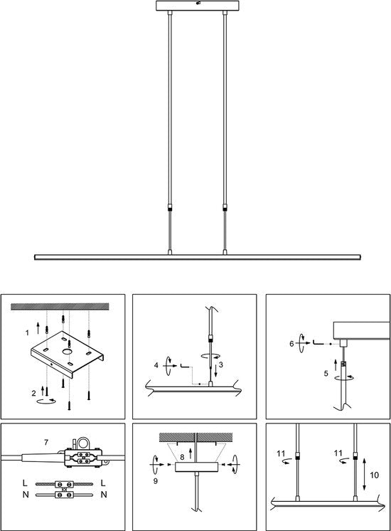 Hängeleuchte Steinhauer Zelena LED - Bronze