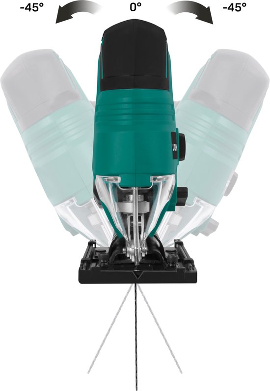 VONROC Akku-Stichsäge VPower 20V - Ergonomischer T-Griff - Einstellbare Geschwindigkeit & Schnittwinkel - Ohne Akku & Ladegerät