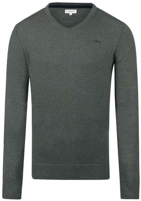 McGregor Pullover aus Merinowolle mit V-Ausschnitt, salbeigrün – Größe S – Herren – Pullover
