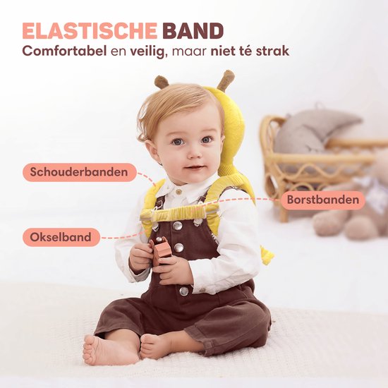 Vulpes Goods® BabyCare - Baby Kopfkissen - Baby Sicherheitskissen - Sturzrucksack - 3D Atmungsaktiv - Sicheres Laufen lernen - At