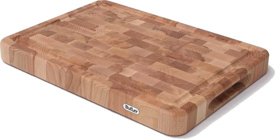 Butler - Schneidebrett - Rotbuchenholz - Mit Saftrinne - 40 x 30 x 4 cm