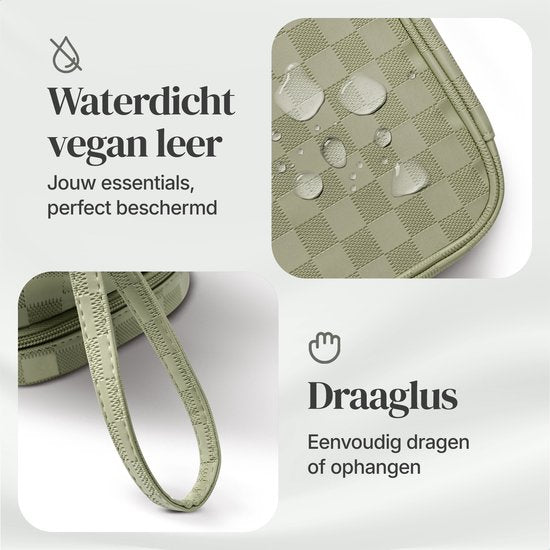 Skycases Travel Essentials - Kulturtasche und Make-up-Organizer - wasserdicht und kompakt - geeignet für Reisen und den täglichen Gebrauch - Unisex - Matcha Grün