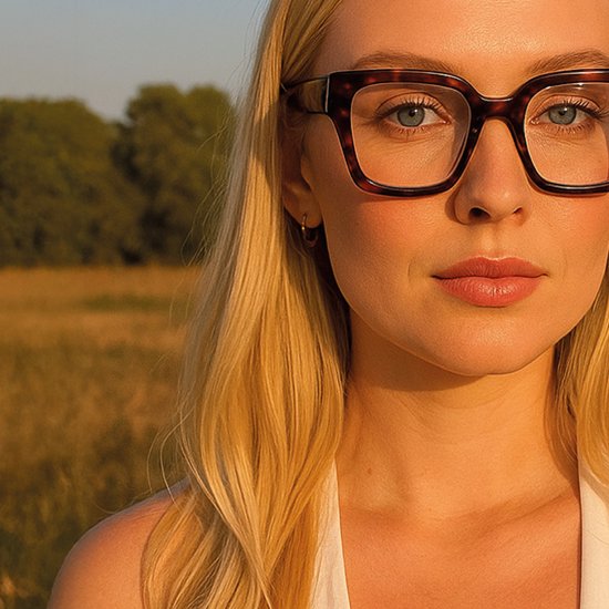 LC Eyewear Computerbrille - Blaulichtbrille ohne Stärke - Blaulichtbrille - Displaybrille - Unisex - Leopard