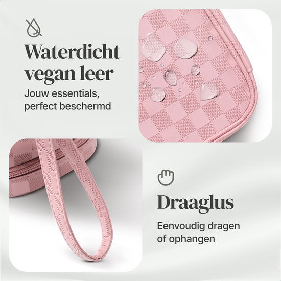 Skycases Travel Essentials - Kulturtasche und Make-up-Organizer - wasserdicht und kompakt - geeignet für Reisen und den täglichen Gebrauch - Unisex - Pink