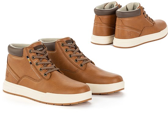Milanoro - Bequeme Herren-Turnschuhe - Cognac - Größe 42